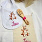 coffret de  naissance personnalisable brosse et bavoir