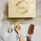 coffret naissance bébé couronne fleurie