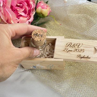 coffret usb bois mariage personnalisable 