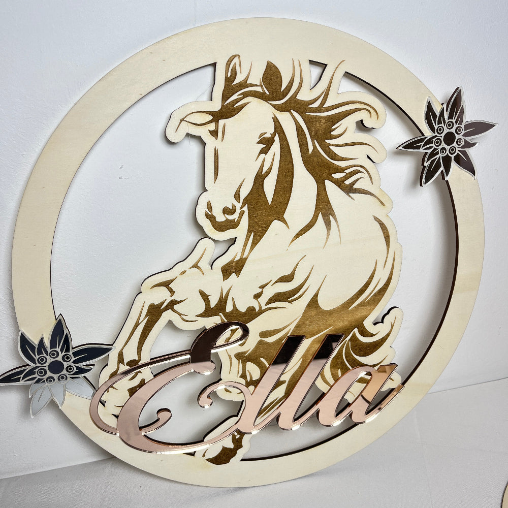 décoration couronne cheval personnalisée