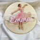 décoration murale bois et plexiglas danseuse ballet personnalisable