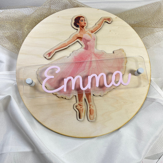 décoration murale bois et plexiglas danseuse ballet personnalisable