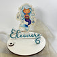decor de gateau a tarte sirene personnalisable
