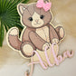 decoration chambre enfant chaton en bois et couleur personnalisable 