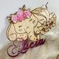 decoration de naissance elephante personnalisable