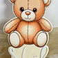 decoration de naissance en bois personnalisable nounours