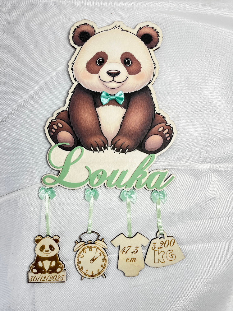 decoration de naissance panda garcon 