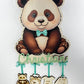 decoration en bois panda en couleur chrisitian