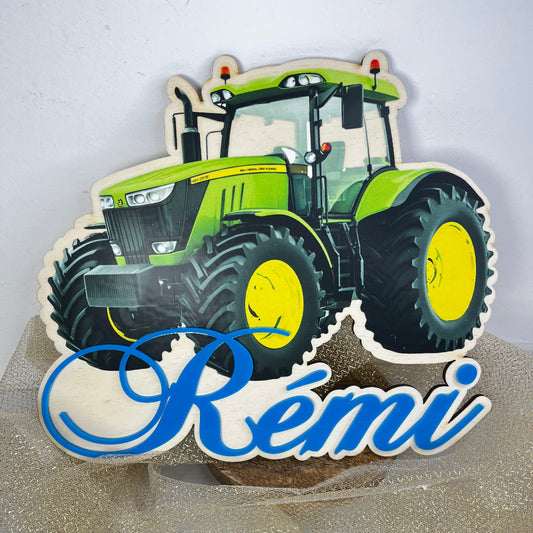 décoration murale tracteur en bois et couleur personnalisable