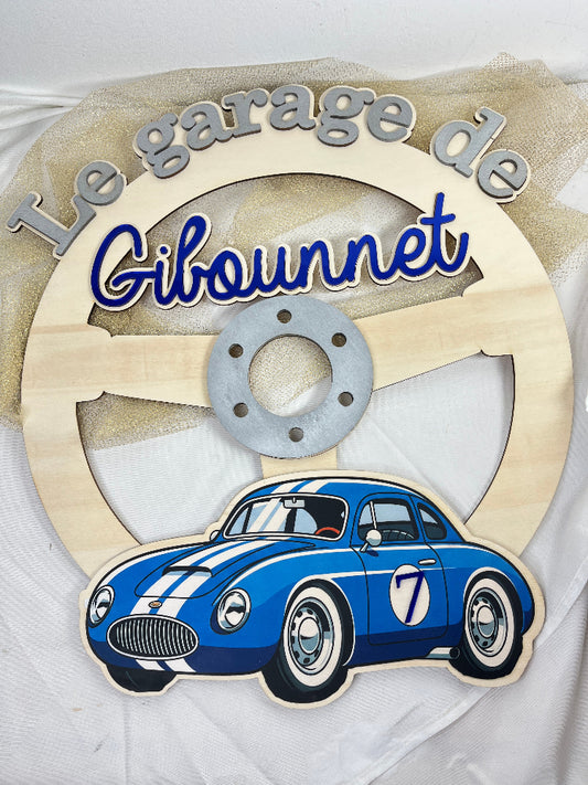 decoration murale voiture ancienne en bois personnalisable