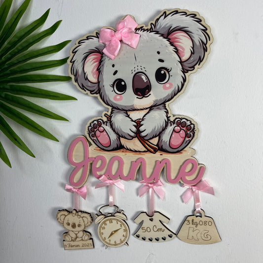 decoration naissance bois personnalisable en couleure