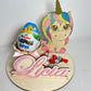 décoration pâques licorne bois personnalisée