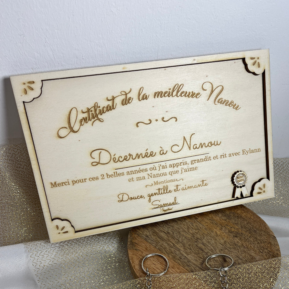 diplôme de maitresse bois