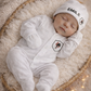 ensemble pyjama bonnet moufle de naissance personnalisable 