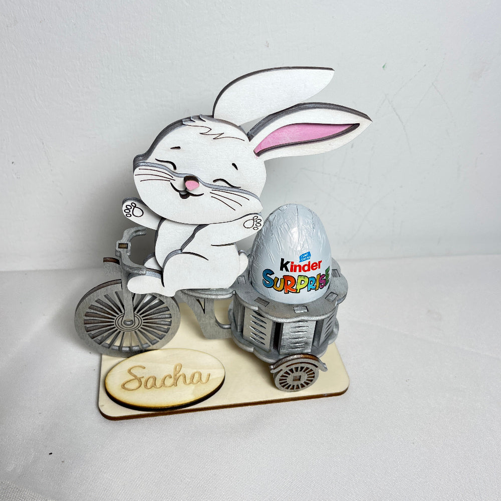 lapin de Pâques a vélo personnalisé