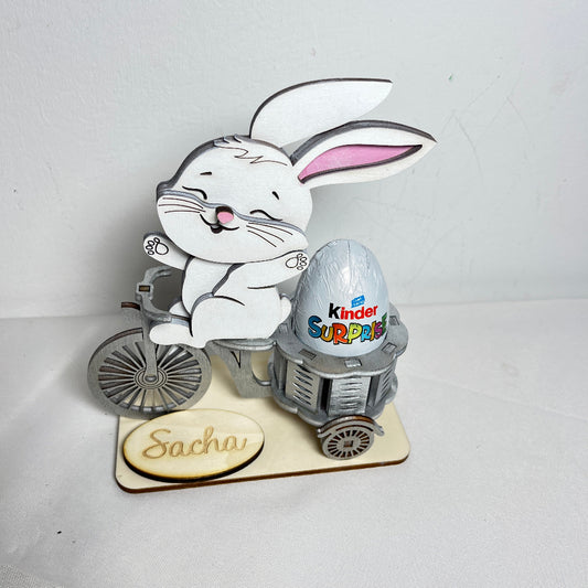 lapin de Pâques a vélo personnalisé