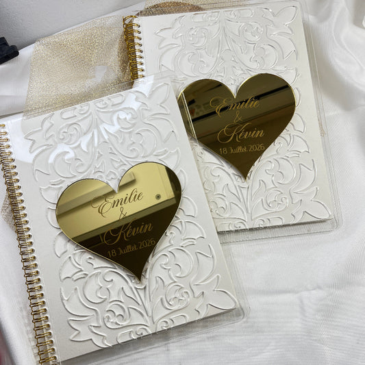 livre d'or en plexiglas personnalisable