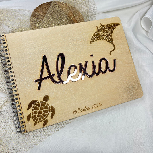 livre d or personnalisable tortue 