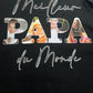 manche tshirt noir meilleur papa du monde avec photo personnalisable 