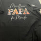 manche tshirt noir meilleur papa du monde avec photo personnalisable XXL
