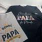 manche tshirt noir meilleur papa du monde avec photo personnalisable avec emallage cadeau