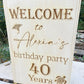panneau anniversaire en bois 40 ans 