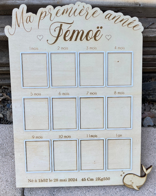 panneau photo en bois decor personnalisable