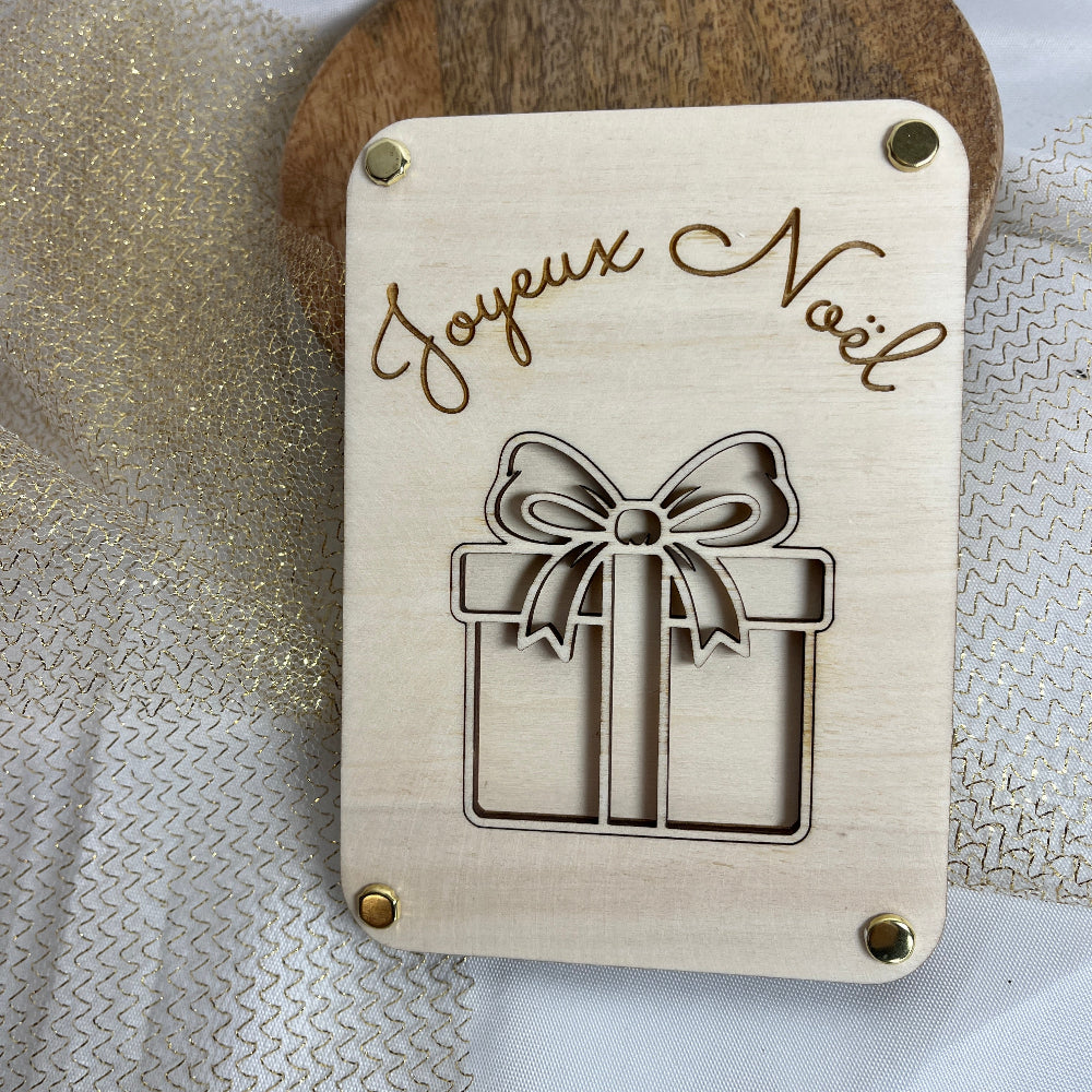 porte billet bois cadeau personnalisable