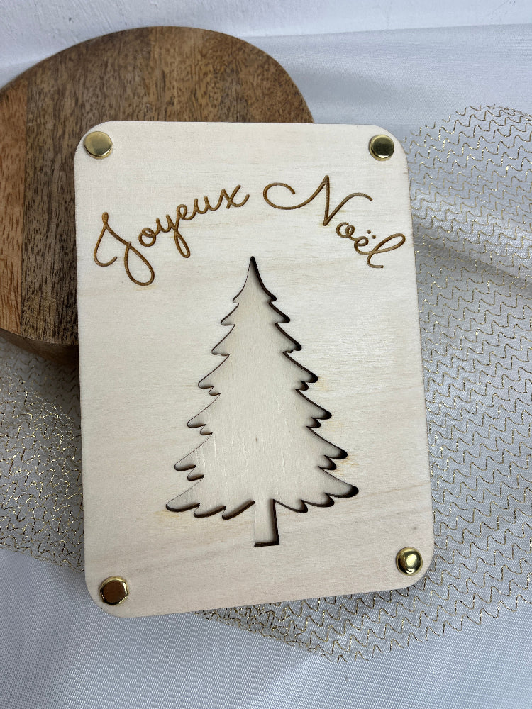 porte billet bois sapin personnalisable