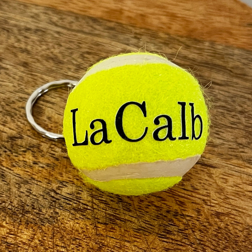 porte clef mini balle de tennis personnalisable