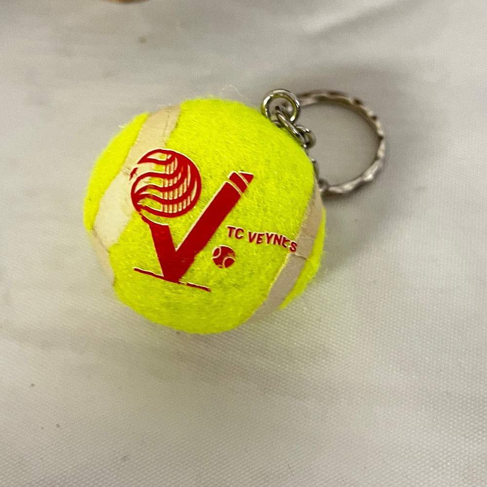 porte clef mini balle de tennis personnalisable logo