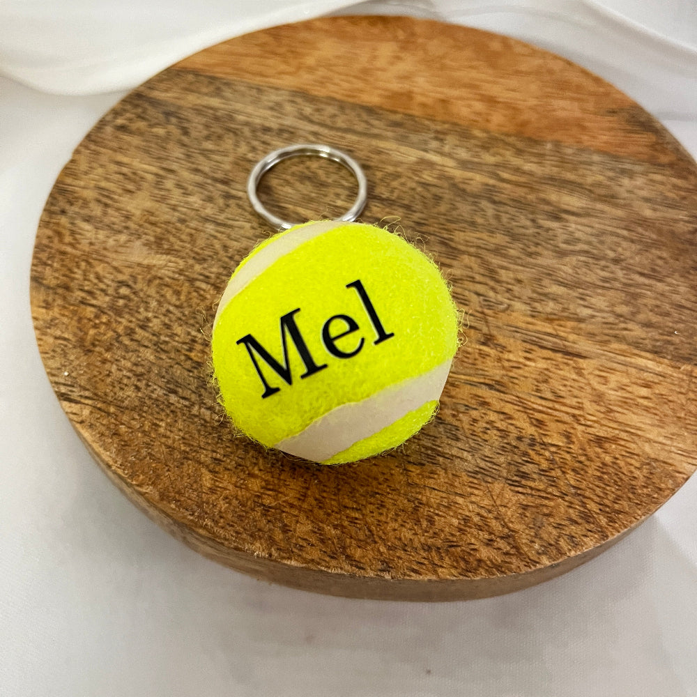 porte clef mini balle de tennis personnalisable melanie
