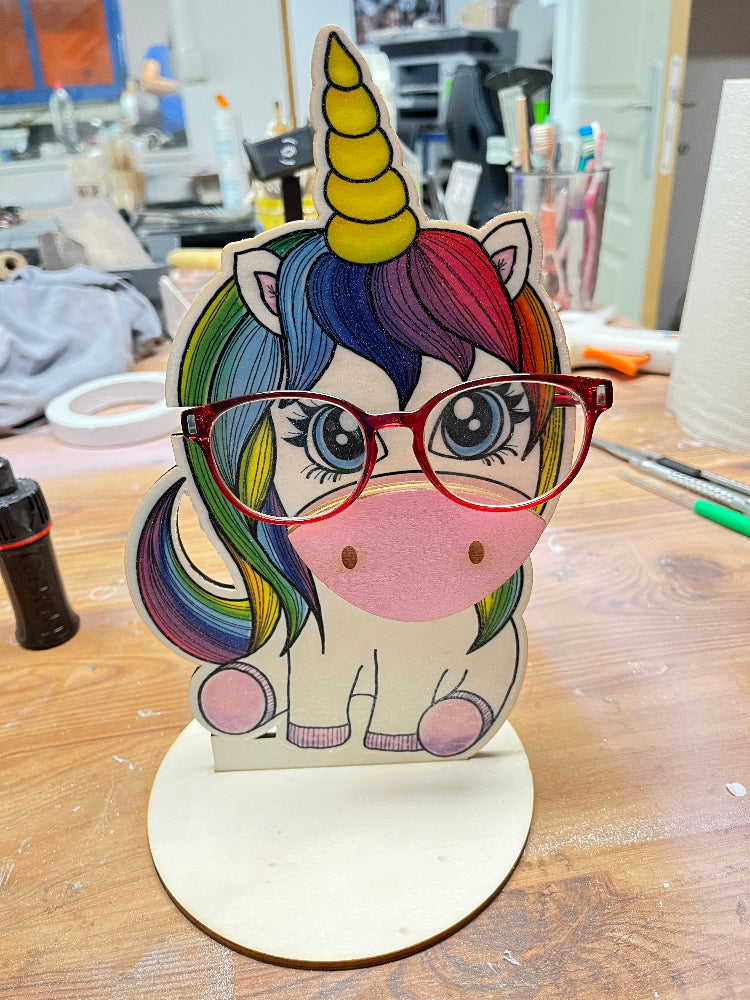 porte lunettes licorne  mignone