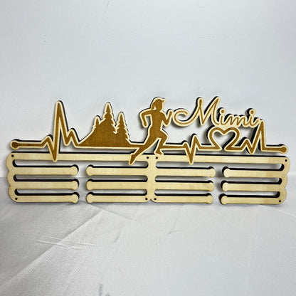 porte médailles en bois personnalise XL