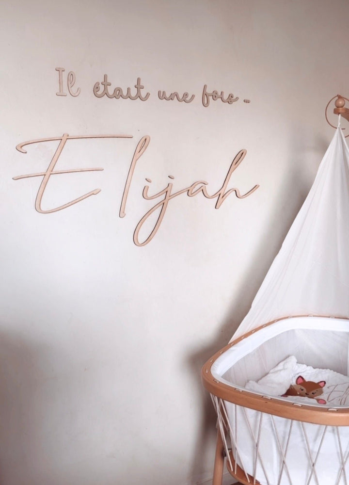prenom mural en bois elijah