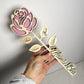 rose éternelle personnalisée en bois 