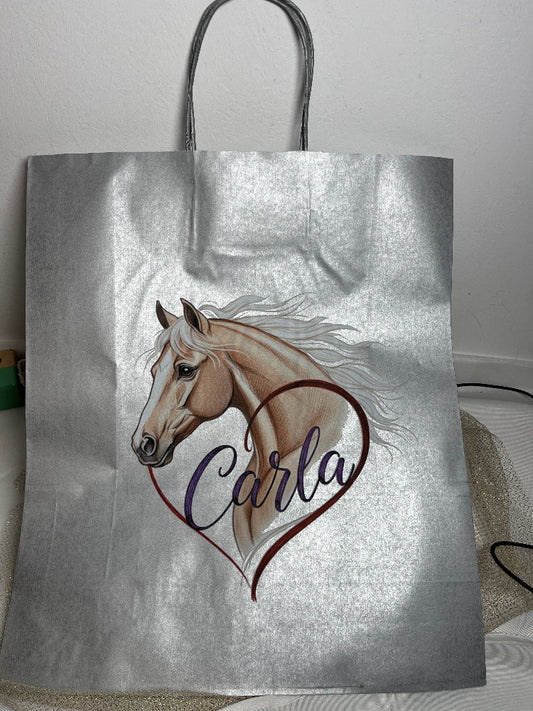 sac cadeau cheval personnalisable