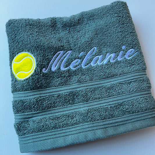 serviette eponge sport tennis personnalisable