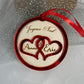 suspension de noel couple coeur 