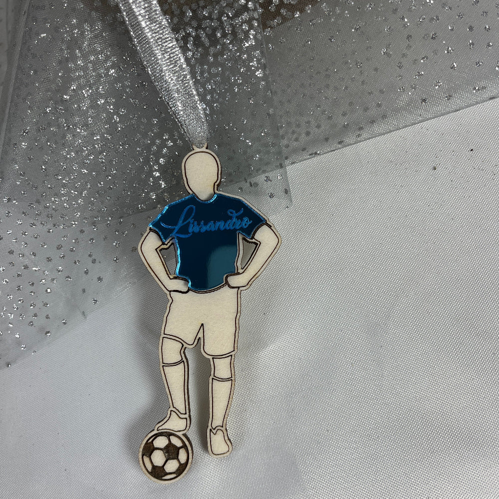 suspension de noel footballeur personnalisable