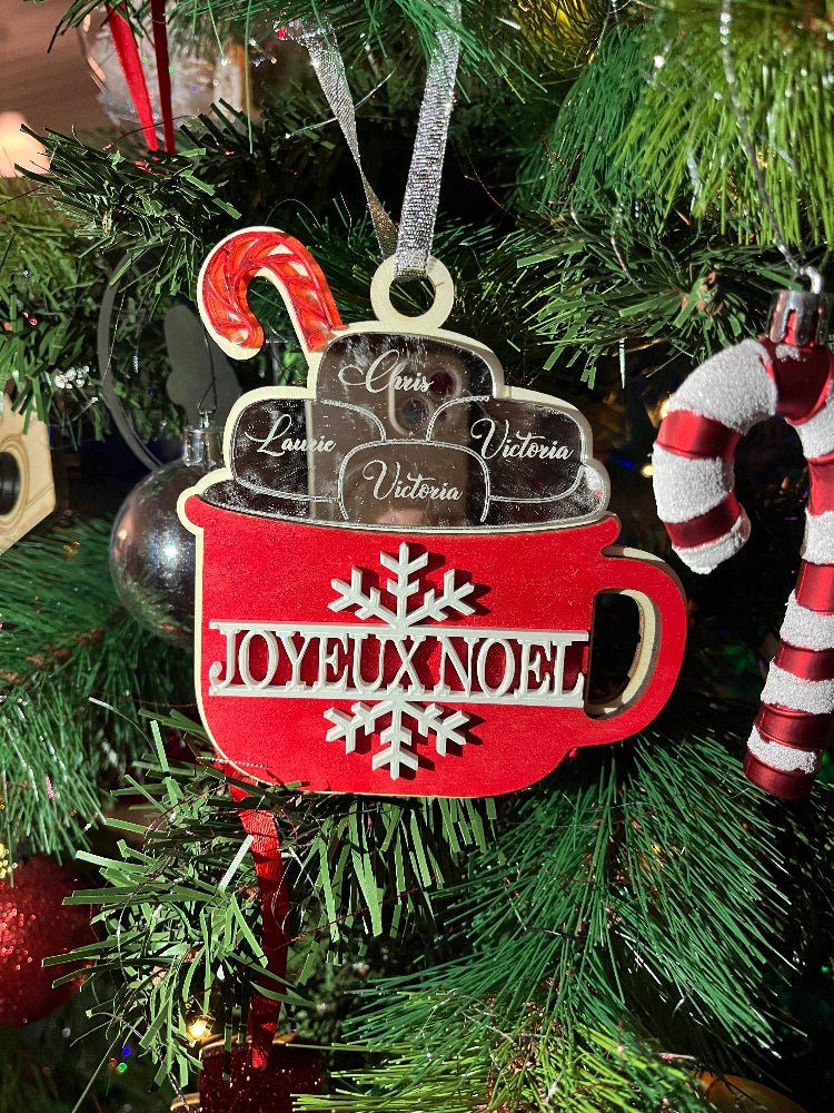suspension de noel tasse chocolat
