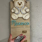 toise en bois nounours aviateur 
