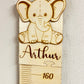 toise en bois personnalisable puzzle éléphant