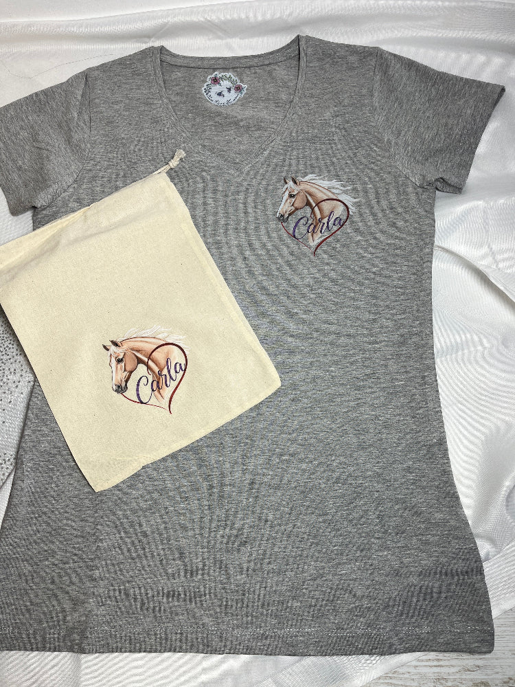 tshirt femme cheval personnalisable