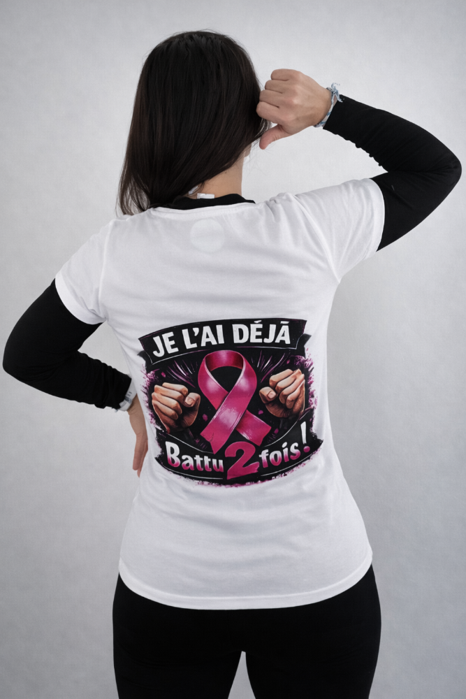tshirt femme personnalisable lutte contre le cancer