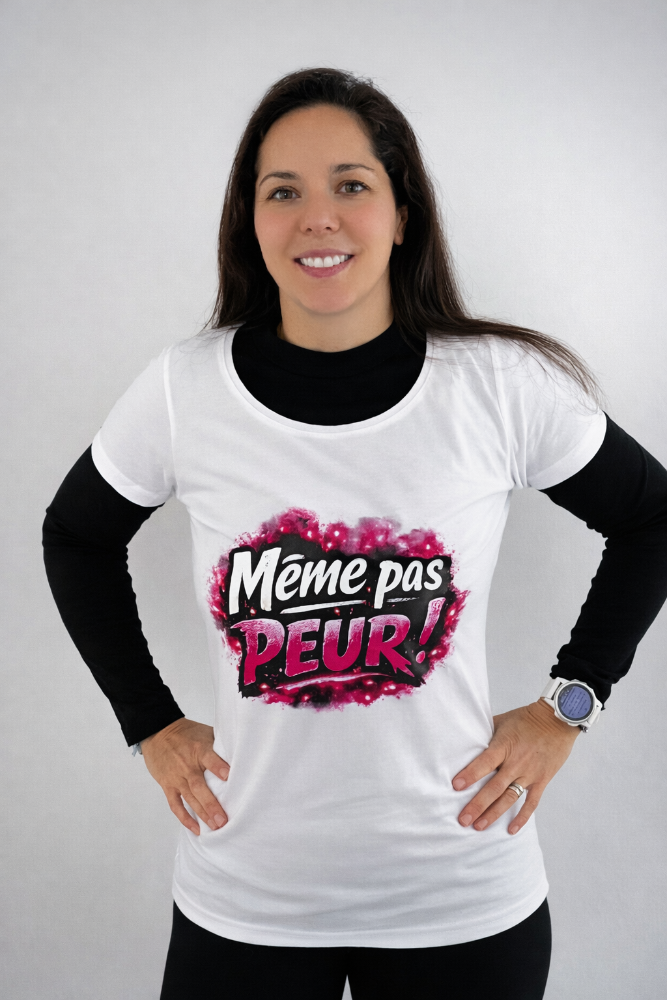 tshirt femme personnalisable lutte contre le cancer meme pas peur