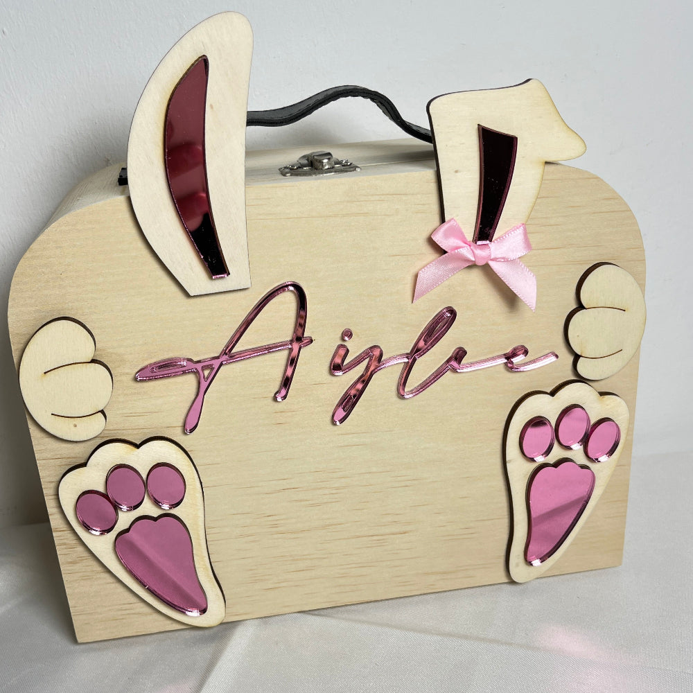valise en bois de paque personnalisable 