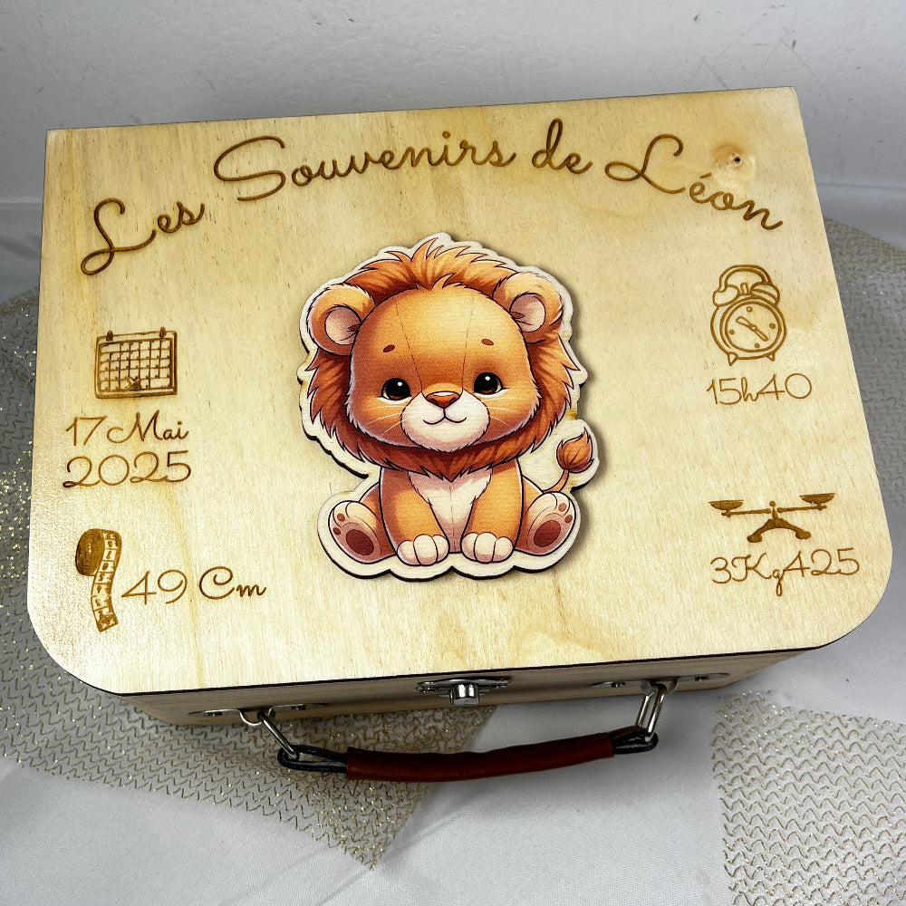 valise en couleur de naissance lionceau 