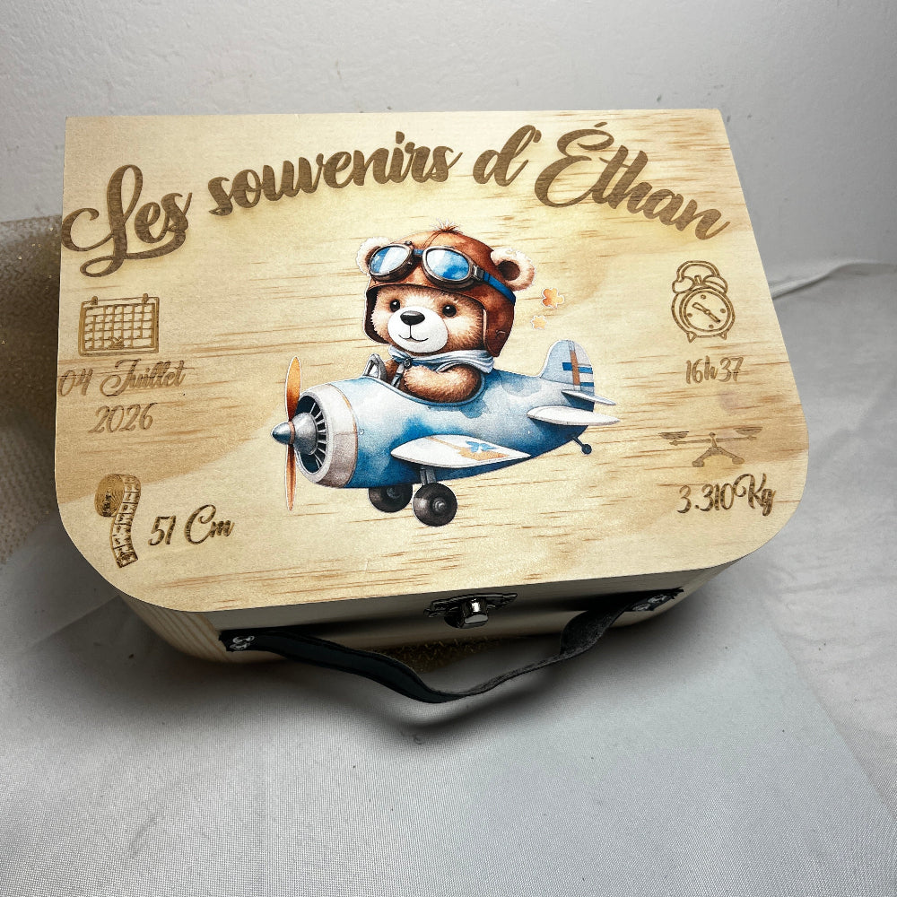 valise naissance couleur aviateur 