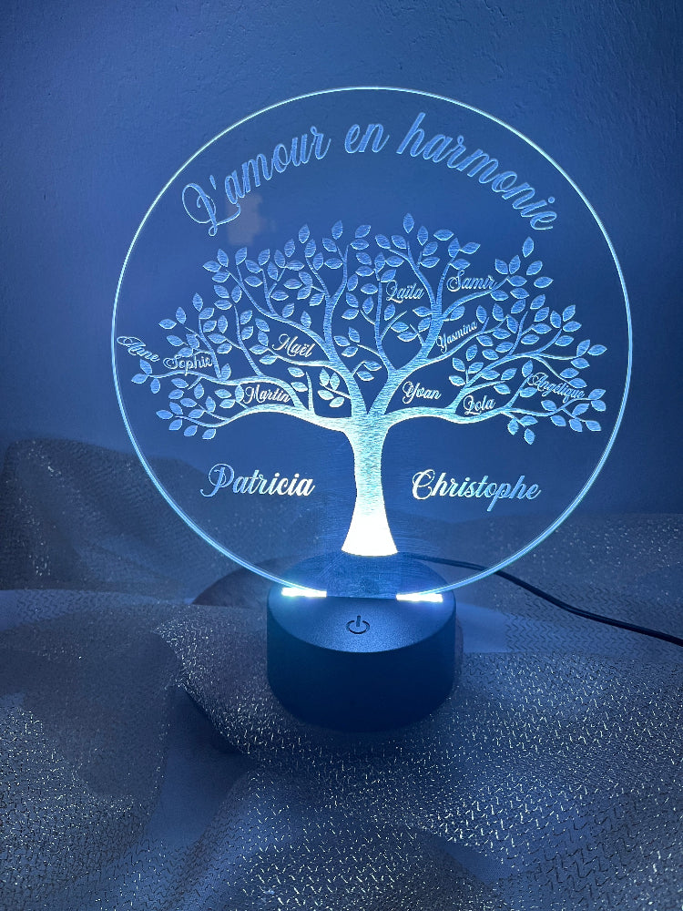 veilleuse arbre de vie couleur 